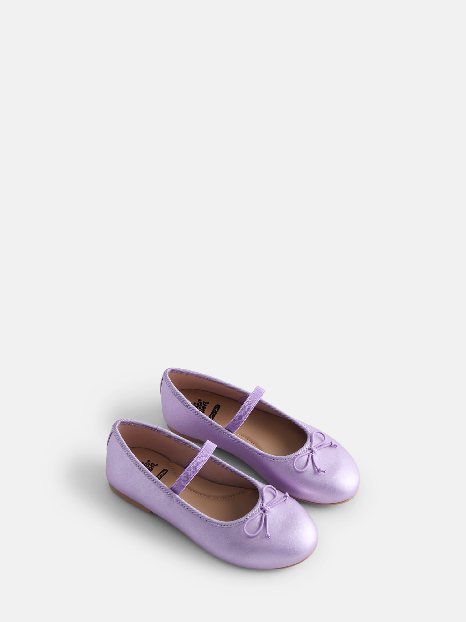 Wonder Nation Little and Big Girls Bow Ballet Dress Shoes