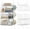 White, variant on Hanging Closet Organizer Storage - 3 Tier Metal Stackable Hanging Closet Shelves with Dividers and S Hooks, Foldable Clothes Shelves for Clothes, Pants, Shoes, Coat, Hats Clutches Accessories