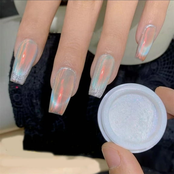 1 Box Pink Mirror Nail Art Chrome Powder Holographic Metallic Gold Sliver Dust Sequins UV Gel Chrome Nail Powder Pigment Decoration