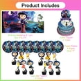 thumbnail image 5 of Coraline Birthday Party Decor Set - 5x2.3ft Backdrop Banner, Paper Plates, Cake Toppers & Fan Decorations, 5 of 6