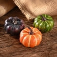 thumbnail image 4 of 6 Pcs Mini Resin Pumpkins for Fall Halloween Thanksgiving Decor, Artificial Rustic Pumpkin Figurines, Small Fake Pumpkins for Home Table Centerpiece, Garden, Crafts, Autumn Bowl Filler, 4 of 6