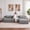 Light Gray, variant on Exnote 108'' Modular Boneless Sofa,Sectional Couch for Living Room, Tufted Oversized L Shape Deep Seat Sectional Sofa with Ottoman & 3 Throw Pillows, Corduroy Cloud Couch, Green