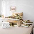 thumbnail image 6 of jejeloiu Cartoon Duck 7pcs Bedding Comforter Set,Rustic Frog Queen Bedding Sets,Country Flower Floral Queen Sheet Sets For Boys Kids,Microfiber Bedroom Decor Reversible, 6 of 8