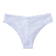 thumbnail image 2 of WCJM Women's chemical fiber underwear including 1PC underwear White Polyester Women's Essentials Stretch Bikini Panty Lace Trim 4 Colors Comfy FASHION Underwear, 2 of 3