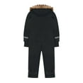 thumbnail image 4 of Domzest Black Ski Pants Child Winter Insulated Fleece Thermal Ski Bibs Plus Size Skiing Pants Waterproof with Pocket Bib Overalls Black 11-12 Years, 4 of 7