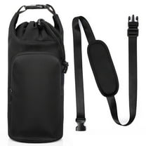 LUIISIS 20 to 40 oz Water Bottle Holder, Water Bottle Bag with Adjustable Detachable Shoulder Strap, Bike Water Bottle Carrier, Water Bottle Sling with Phone Pocket for Hiking Camping Travelling