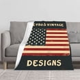 thumbnail image 2 of Durable Soft & Warm Flannel Blanket - Design Cozy for Sofa Travel Bed & Chair - Retro Style Comfort, 2 of 7