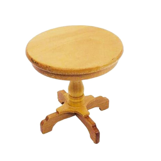 CIMAXIC Simulation Furniture 1Pc Miniature Round Table Model Simulation Table Ornament Mini House Decoration,1.97"X1.97"X1.97"
