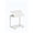 White, variant on Muwuele C Shaped End Table with Wheels, Rolling Couch Side Table with Adjustable Lift Top, Storage Shelves and Fabric Pocket for Living Room Bedroom, Walnut, 23.6 in Wide