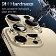 thumbnail image 4 of JETech Camera Lens Protector for iPhone 14 Pro 6.1-Inch and iPhone 14 Pro Max 6.7-Inch, Full Coverage 9H Tempered Glass Ring Cover, Matte Metal Plate, Case Friendly, 1-Pack (Gold), 4 of 7