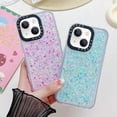 thumbnail image 5 of Compatible with iPhone 15 Bling Case Glow in The Dark Noctiluncent Fluorescent Luminous Phone Case Women Girls Girly Glitter Sparkling Slim Soft TPU Bumper Protective Cover,Green, 5 of 11