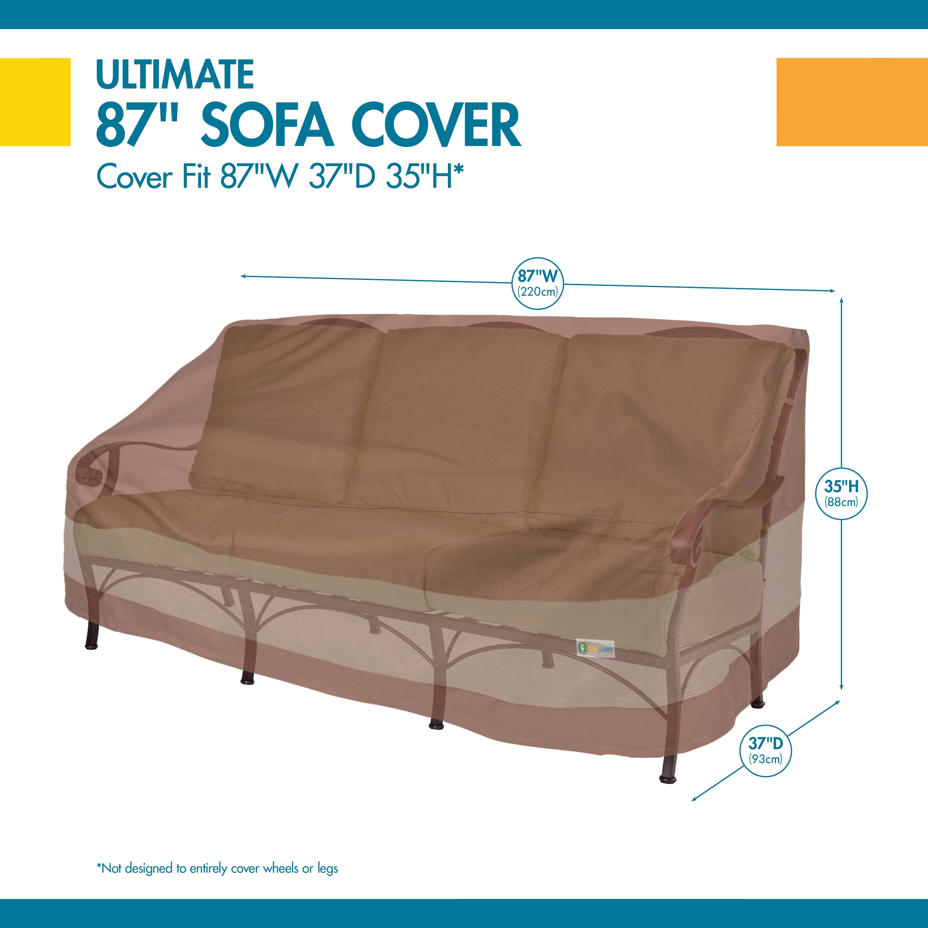 Duck Covers Ultimate Waterproof 87 Inch Patio Sofa Cover
