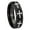 Black Polished Step Edges, variant on Tungsten Religious Faith Cross 8mm Glossy Brushed Gray Beveled Edges Men Ring