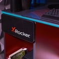 thumbnail image 3 of X Rocker Carbon-Tek Gaming Desk with LED, Gray/Red, 3 of 8