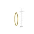 thumbnail image 2 of Gem & Harmony 10K Yellow Gold Flat Hoop Earrings (40mm) for Women, 2 of 4