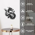 thumbnail image 5 of Metal Chinese Dragon Wall Art Decor Iron Metal Chinese Dragon Wall Art Decor for Home Decoration Modern Arts Metal Wall Decor for Front Porch Bathroom Office 28x30cm Chinese Dragon DIY, 5 of 7