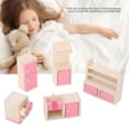 thumbnail image 4 of Ichiias Mini Lifelike Simulation Wooden Furniture Set For 1:12 Doll House Accessory, 4 of 8