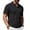 Black, variant on Mens Polo Shirts Plaid Texture Regular Fit Breathable Tops for Daily Wear, Everyday Casual Soft Feel Tees