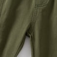 thumbnail image 6 of PINQI Baby Running Leggings Toddler Boys' Solid Color Mid Waist Elastic Waistband Leggings Work Pants with Pockets Casual Outfits(a-AG,4-5 Years), 6 of 8