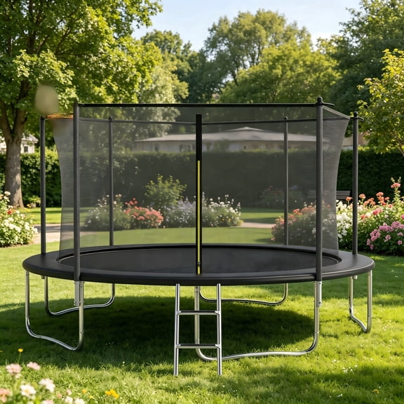 Shengchao Trade 1600LBS 14FT Trampoline for Adults and Kids,Trampoline with Enclosure,Recreational Trampoline with Ladder, Heavy Duty Trampoline Capacity for 4-6 Kids