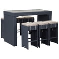 thumbnail image 3 of SAFAVIEH Outdoor Collection Sanders Outdoor Bar Set Titanium/Sand, 3 of 10