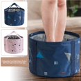 thumbnail image 3 of maskred Collapsible Foot Bath Basin Travel Bathing Tub Foldable Fish Bucket Hot Spring Water Container Camping Washing Home Pink, 3 of 6
