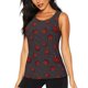 thumbnail image 1 of Balery Red Ladybugs On Dark Background Camiseta sin mangas estampada ligera para mujer, tops de entrenamiento sin mangas, camisetas de yoga transpirables de secado rápido.-X-Large, 1 of 7