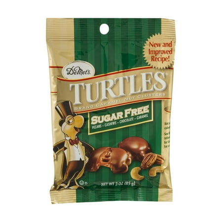 DeMet's Turtles Brand Caramel Nut Clusters Sugar Free, 3.0 OZ - Walmart.com