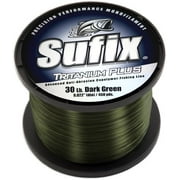 Sufix Tritanium Plus 1/4-Pound Spool Size Fishing Line (Dark Green, 25-Pound)
