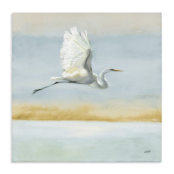Stupell Industries Coastal Flying Heron Canvas Art, 30 x 30, by Julia Purinton