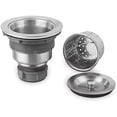 thumbnail image 2 of 3-1/2-inch Kitchen Sink Strainer Assembly, 304 Premium Stainless Steel Construction with Removable Deep Waste Basket and Sealing Lid$$Tools & Hardware Other, 2 of 5