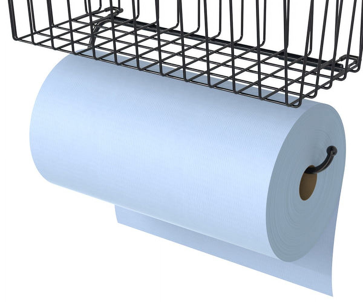 GATOR MAGNETICS Utility Basket with Towel Bar Black - 35lb Capacity