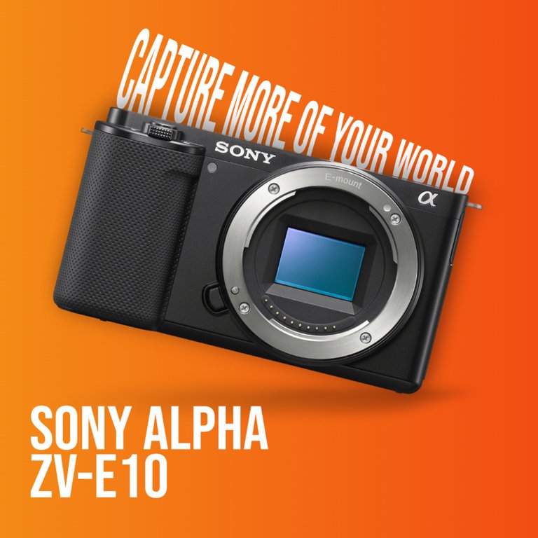 SONY ZV-E10　スターターキット Sony Alpha ZV-E10 APS-C (Black) with 11mm F1.8 Lens and