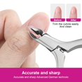 thumbnail image 2 of Cortacutículas Herramientas profesionales para quitar cutículas, mango de silicona antideslizante de acero inoxidable para piel seca (rosa), 2 of 4