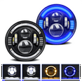thumbnail image 2 of Faro de coche 2 faros delanteros LED de 7 pulgadas para coche y motocicleta con DRL/señal de giro/luz baja/luz alta, repuesto de faro redondo de 7 pulgadas para Jeep Wrangler JK TJ CJ LJ Mazda Miata C, 2 of 8