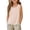 Orange, variant on Maean Girl's Cotton Linen Tank Top Plaid Crew Neck Sleeveless Shirts Summer Lightweight Breathable Beach Clothes