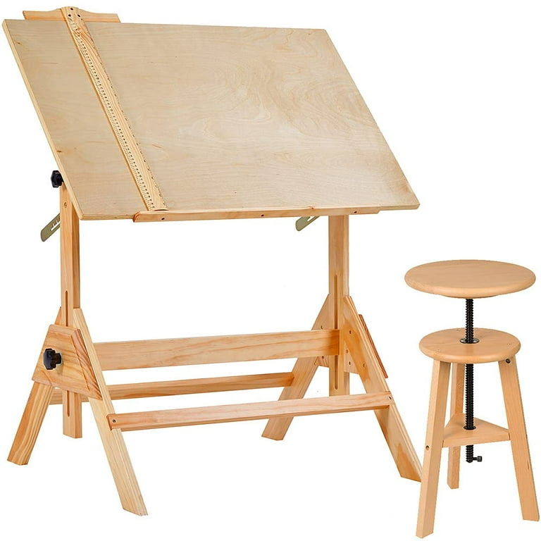 MEEDEN Solid Wood Drafting Table, Artist Drawing Argentina