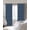 Blue, variant on Dark Grey Morocco Blackout Curtains for Bedroom/Living Room, Thermal Insulated Kitchen Curtains, Modern Abstract Classic Geometric Grommet Darkening Window Treatment Drapes 52"x84"x2