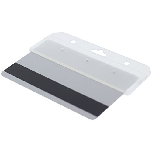 Frosted Rigid Plastic Horizontal Half Card ID Badge Holders - Hard Plastic  Easy Access Swipe Card Holders by Specialist ID