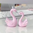 thumbnail image 2 of kurtrusly Resin Swan Statue Figurines Sculpture Cake Dashboard Decor Mini Pink, 2 of 8