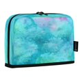 thumbnail image 2 of Standing Pencil Case with Base Large Capacity Stationery Pouch Pen Bag with Zipper for Women Men Pastel Blue Dandelions, 2 of 7