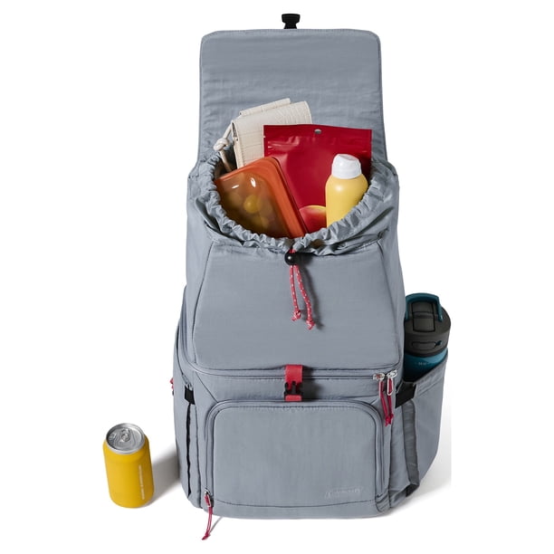 Coleman Now 18-Can Soft-Sided 31.86 qt Backpack Cooler, Gray and