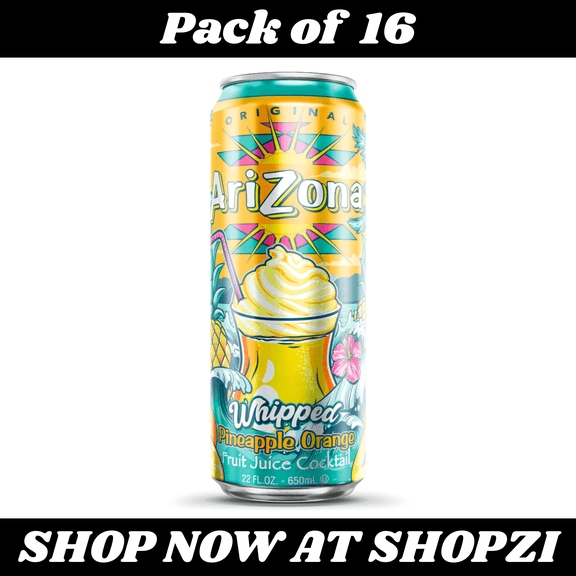 Arizona Whipped Pineapple Orange 22oz – 16 Pack Refreshing Drink