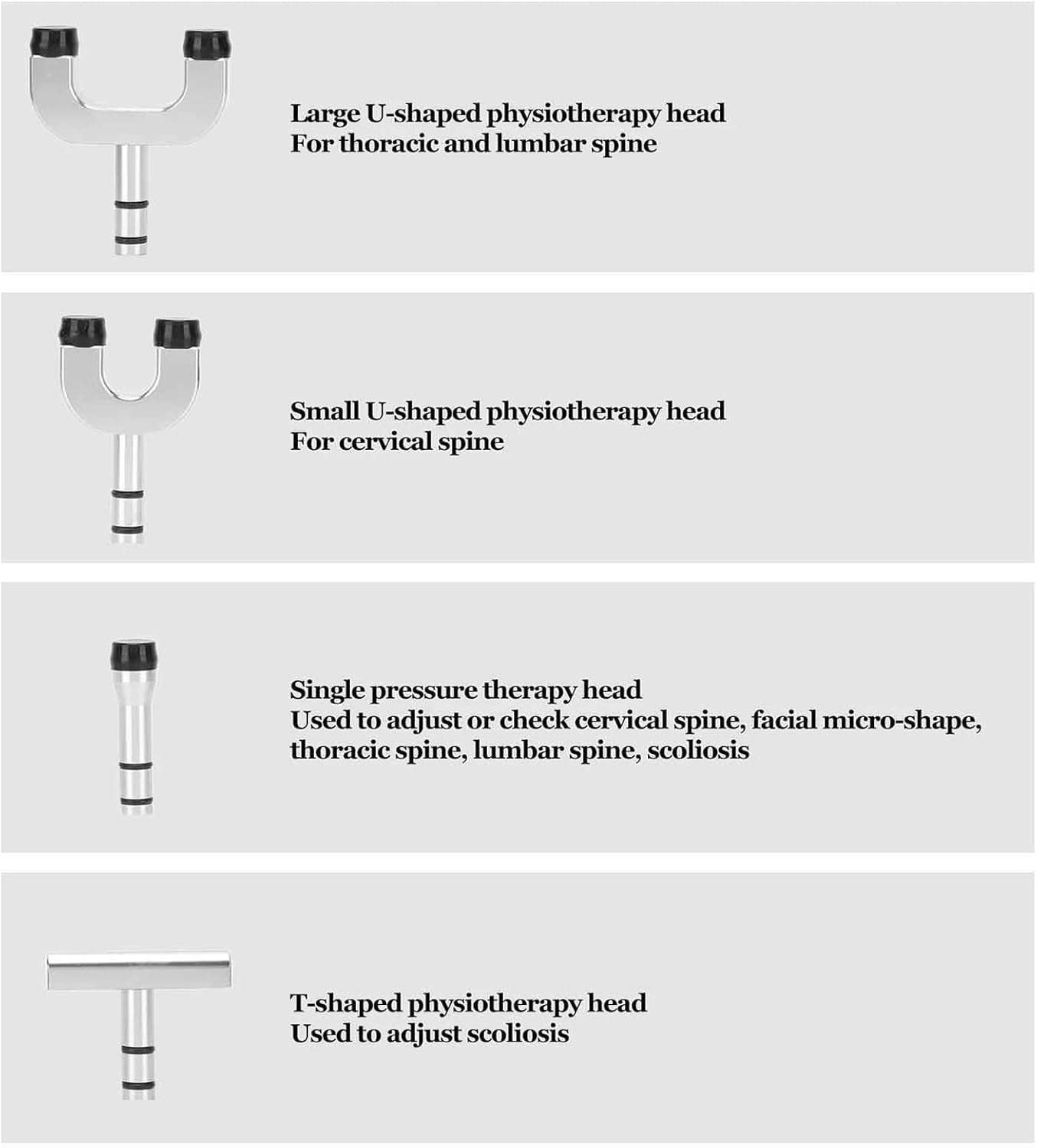 Electric Chiropractic Adjusting Tool, Spine Massager for Muscle Relax Pain Relief New Spinal Back Massage Correction Gun with 4 Massage Heads