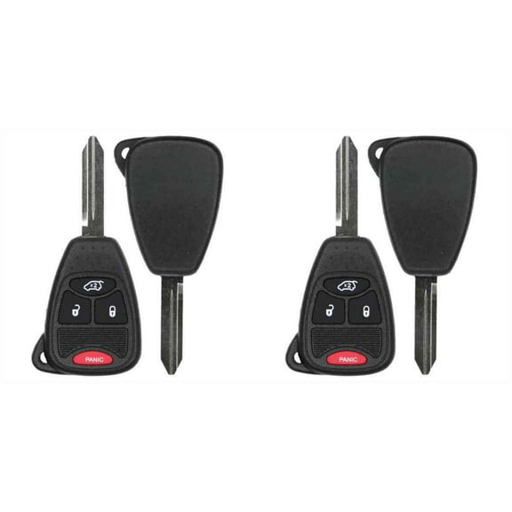 Eye4Techs Replacement Keyless Remote Head Key Fob for Jeep Liberty 2005-2007 FCC M3N5WY72 XX M3N65981772 Part Number 04589053 04589053AC 04589053AD 04589053AE Pack of 2