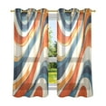 thumbnail image 6 of Yayeee Window Curtains Set of 2 for Living Room Light Filtering 63"x42", Beige Abstract Wavy, 6 of 7
