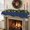 Navy, Silver, Pearl, Midnight, variant on Christmas Mantle Scarf 60x17 Inch, Navy Blue Polka Dot Fireplace Christmas Decorations Cover Runner, Watercolor Polka Dots Christmas Mantel Decorations Xmas Holiday Mantel Scarves