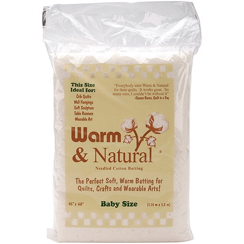 Wadding/Batting - 100% Natural Cotton No Scrim Quilt Crib Size