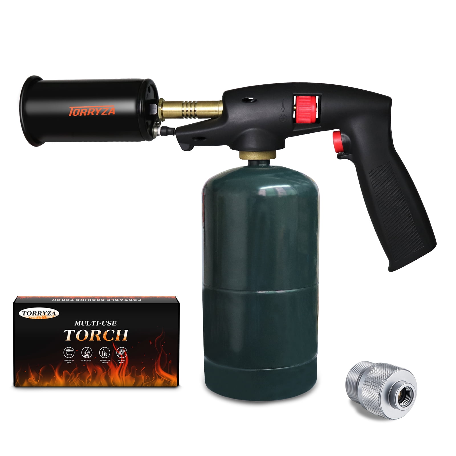 POWERFUL TORRYZA Torch - Sous Vide - Lighter - Culinary Kitchen Grilling - Campfire Starter - BBQ Grill - Searing Steak & Creme Brulee Gun ( Butane or Propane Tank Not Included ) - Walmart.com