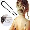 thumbnail image 2 of U Shaped Double Hairpin Fork for Women Metal Hair Clasp Alloy Accessory for Styling and Graceful Updos, 2 of 6